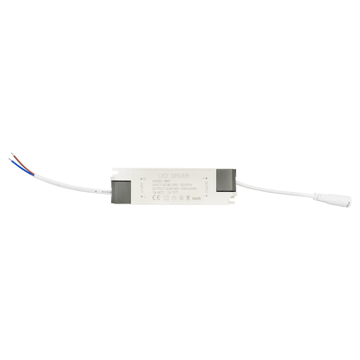 Panel with 144 2835 chip LEDs, aluminum support, 48W, 595x595x20mm, Breckner Germany