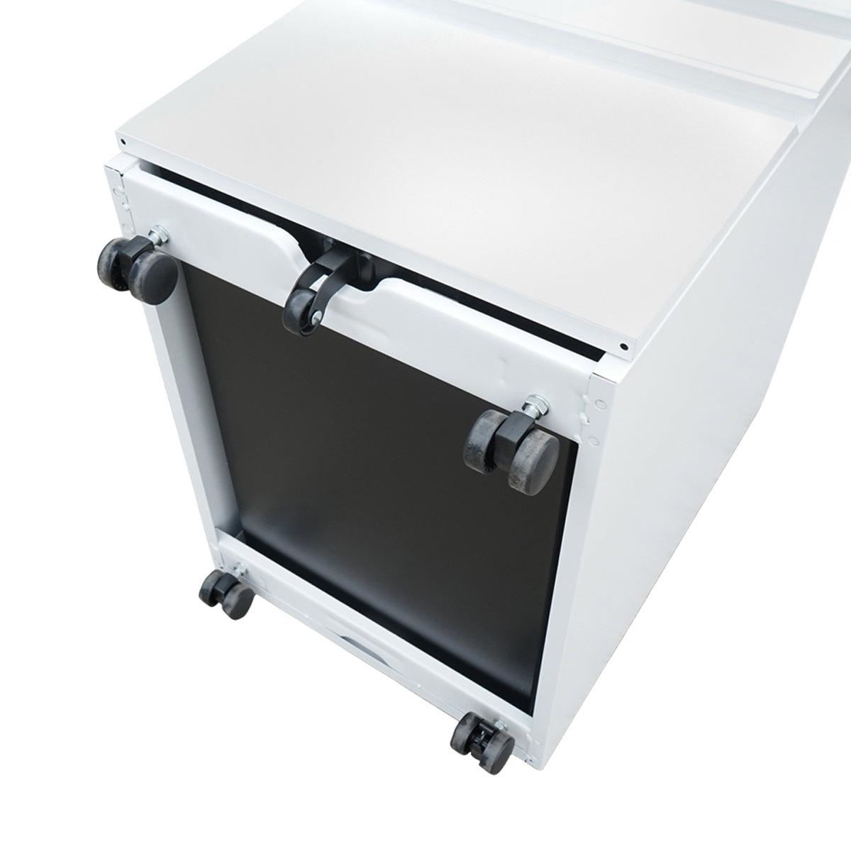 Classifier, metal filing cabinet 3 drawers with wheels 600X390X520mm, RAL7035 Breckner Germany
