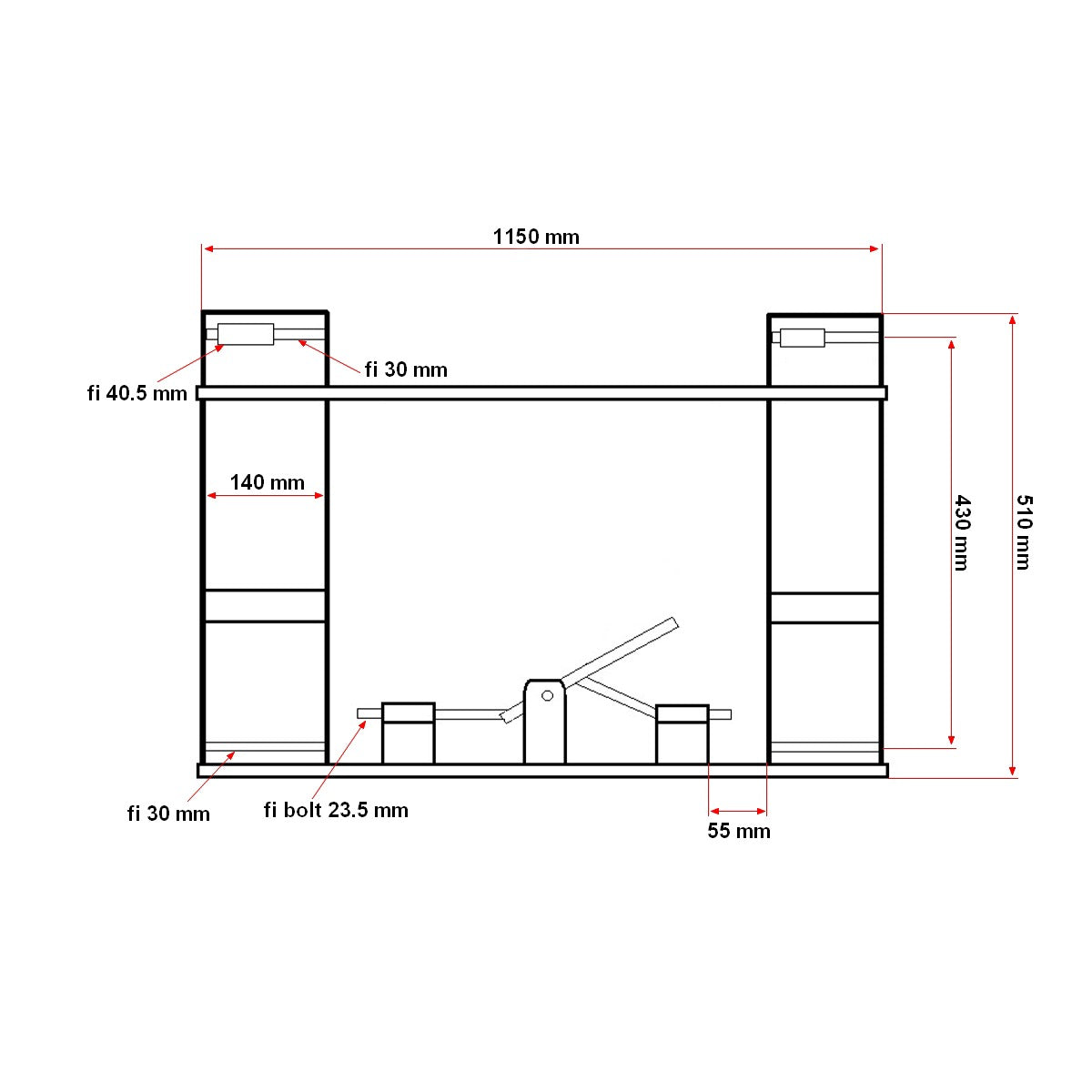 Adapter for front loader from Simpu to Z402/Euro