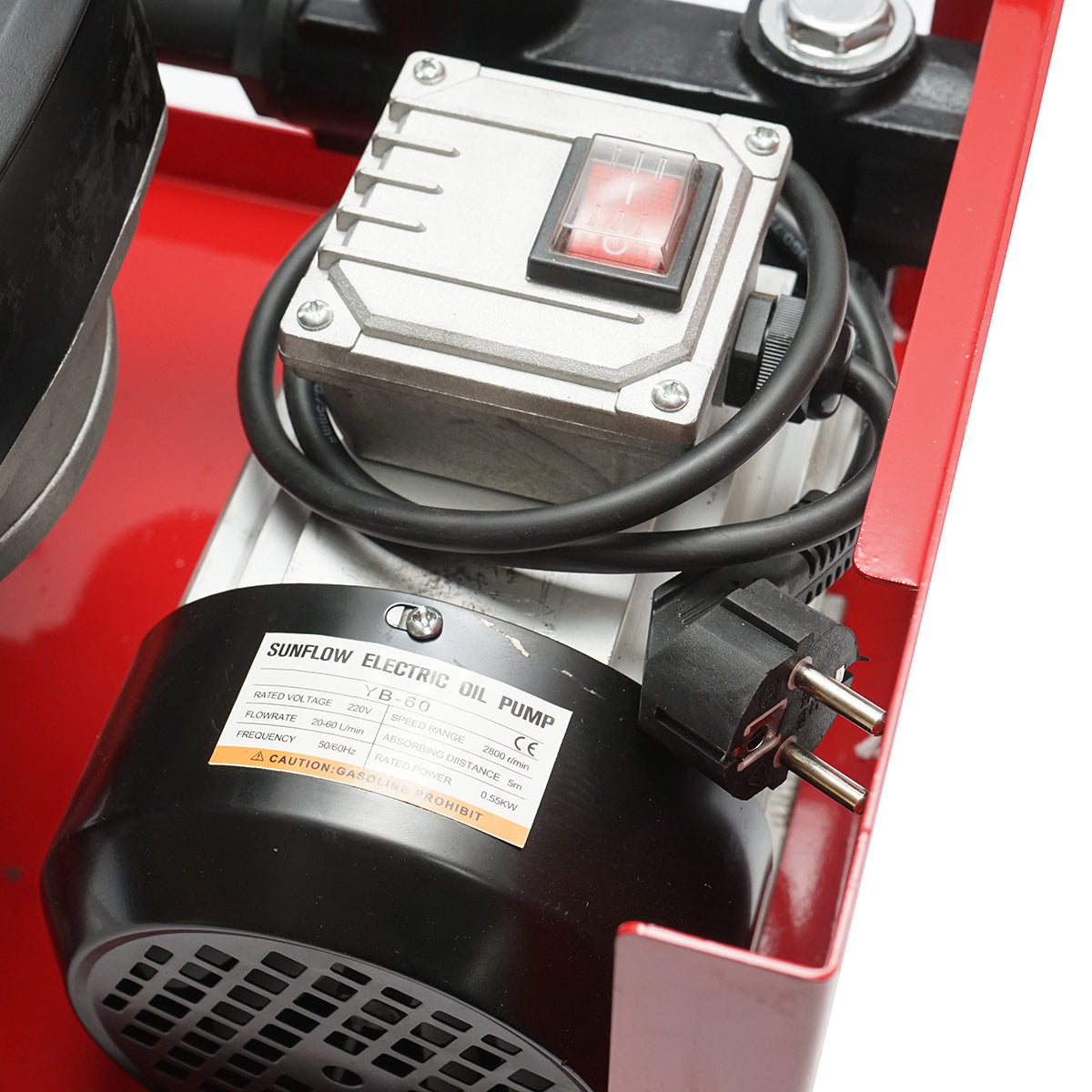 Diesel transfer pump kit 220V 550W with meter, 1.5m suction hose, 4m transfer hose, and Breckner Germany gun