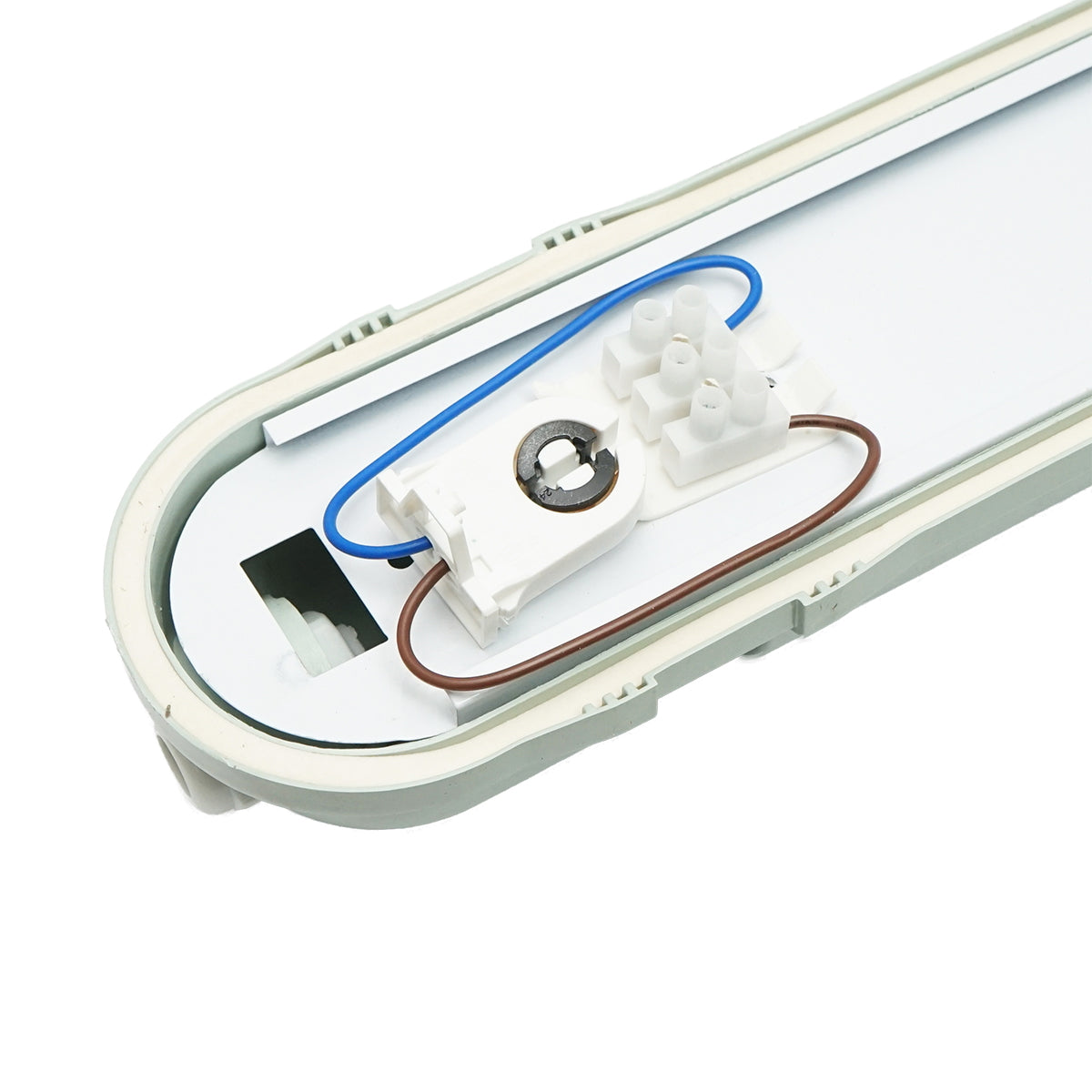 LED fluorescent tube light fixture 1x36W, 220V, 1270x80x90mm IP65 Breckner Germany