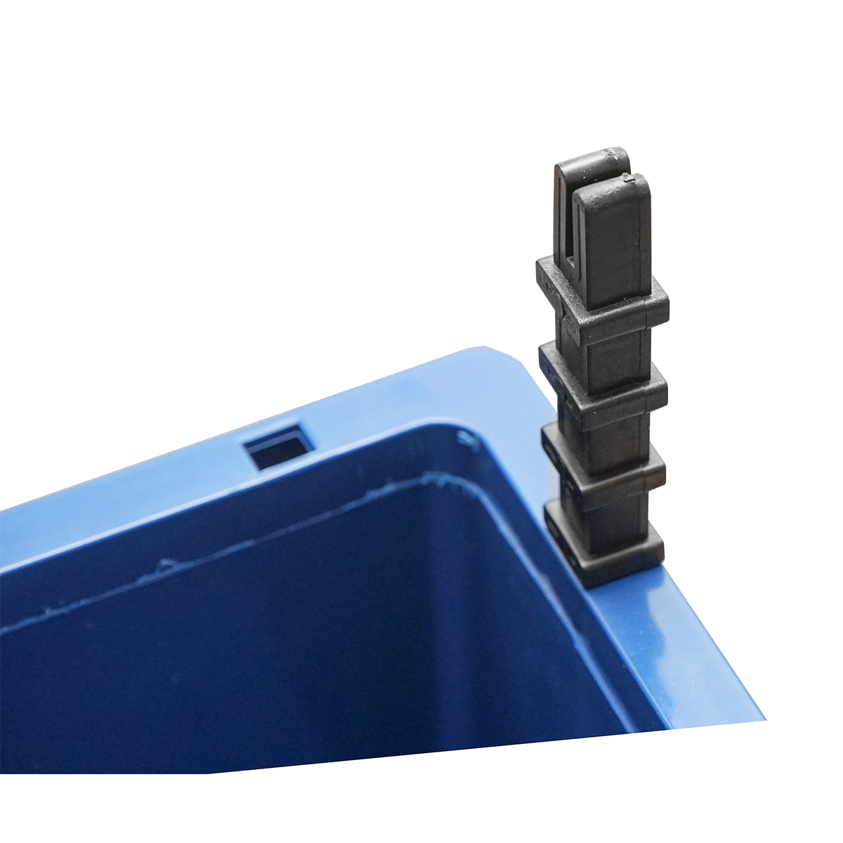Stand with 24 boxes for storage/organization, red plastic box, blue, 700x400x1150mm