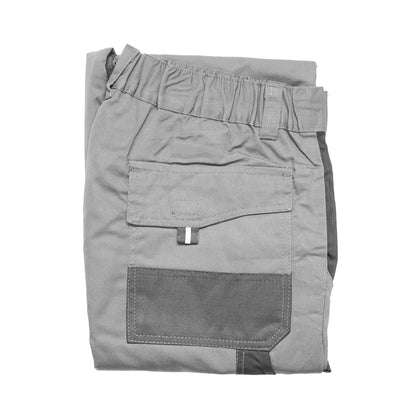 Work pants, polyester with cotton, gray with black, XL Breckner Germany