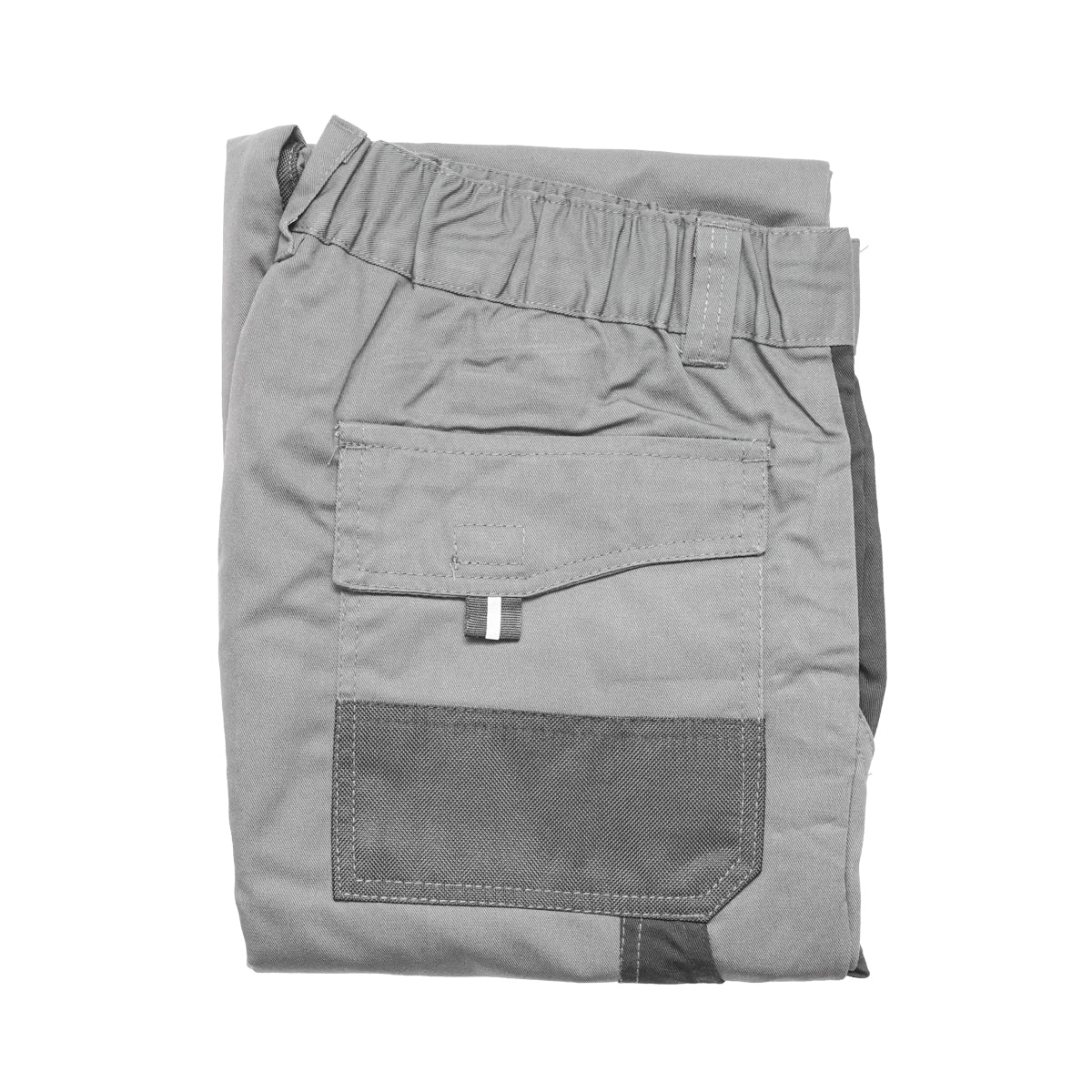 Work pants, polyester with cotton, gray with black, L Breckner Germany