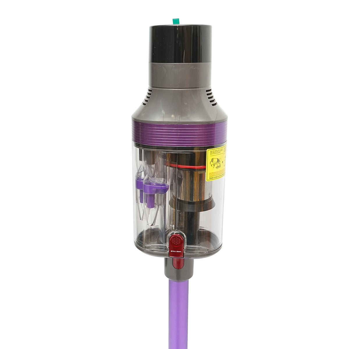 Cordless vertical vacuum cleaner 500W, suction power 10-38 kPa, 2500 mAh battery, dust container 1.2L, 4 suction modes, LED touch screen, LED illuminated brush, ONSEEN S702