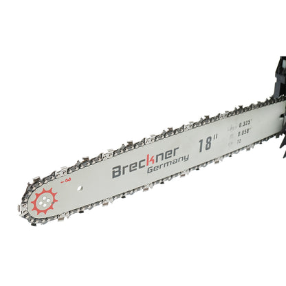 Chainsaw, 2-stroke, 58cc, 3.3HP, 8500rpm with 18 inch (45cm) blade Breckner Germany