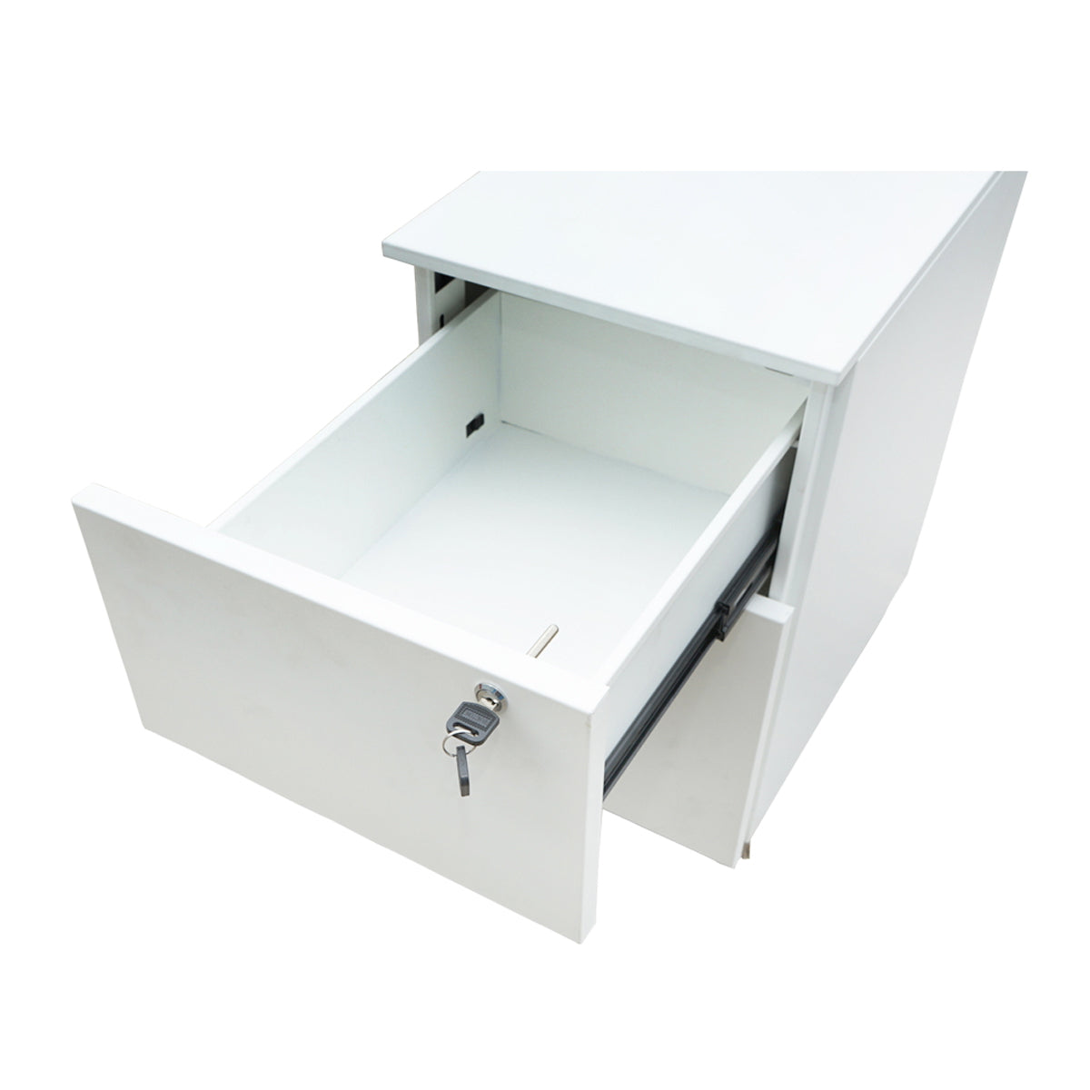 Classifier, metal filing cabinet 2 drawers with wheels 560x340x480mm, RAL7035 Breckner Germany