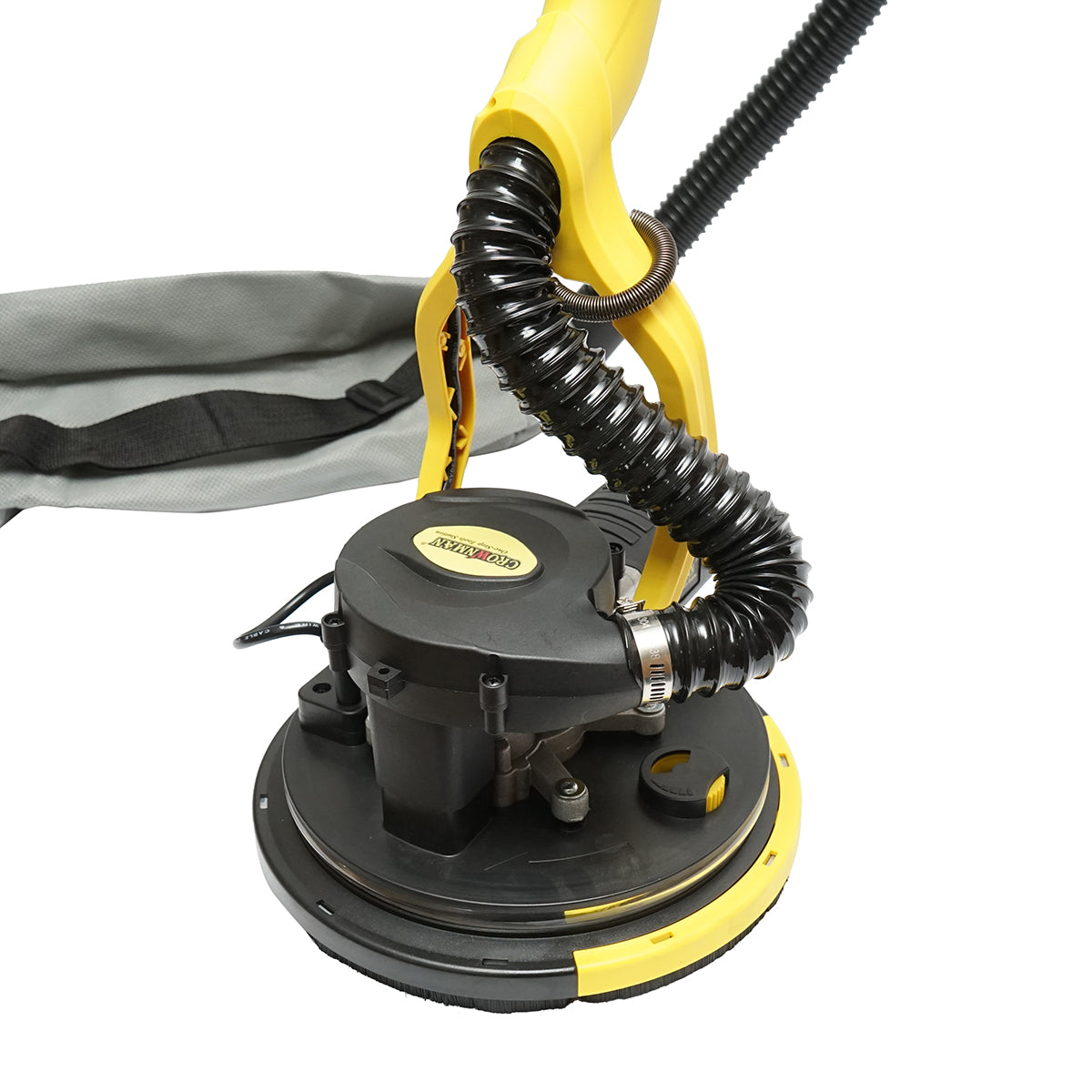 Wall and ceiling sander with vacuum cleaner and bag 880W, 220V, 5 speed settings 1000-2100 r/min, telescopic arm 125-180cm, illuminated head with 72 LEDs, 6 discs 225mm Crownman