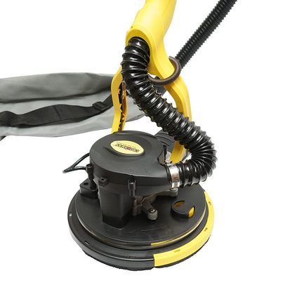 Wall and ceiling sander with vacuum cleaner and bag 880W, 220V, 5 speed settings 1000-2100 r/min, telescopic arm 125-180cm, illuminated head with 72 LEDs, 6 discs 225mm Crownman