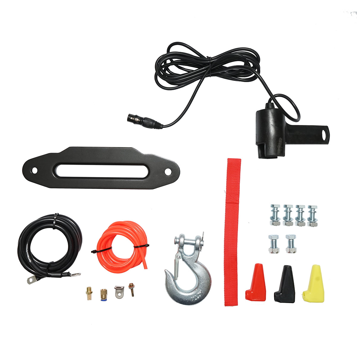 Electric winch with remote control 12V, 6.1T (13500lbs) 6.5HP, synthetic cable 9x24m, 400A Breckner Germany solenoid