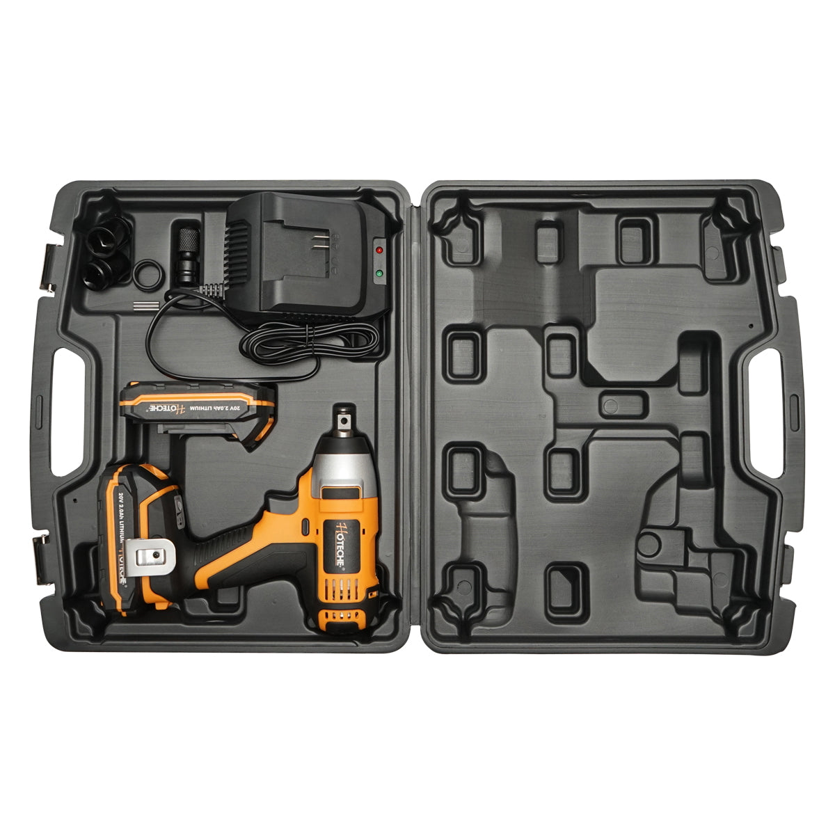 1/2 impact screwdriver 20V 180Nm, quick charge battery 2x2Ah Hoteche