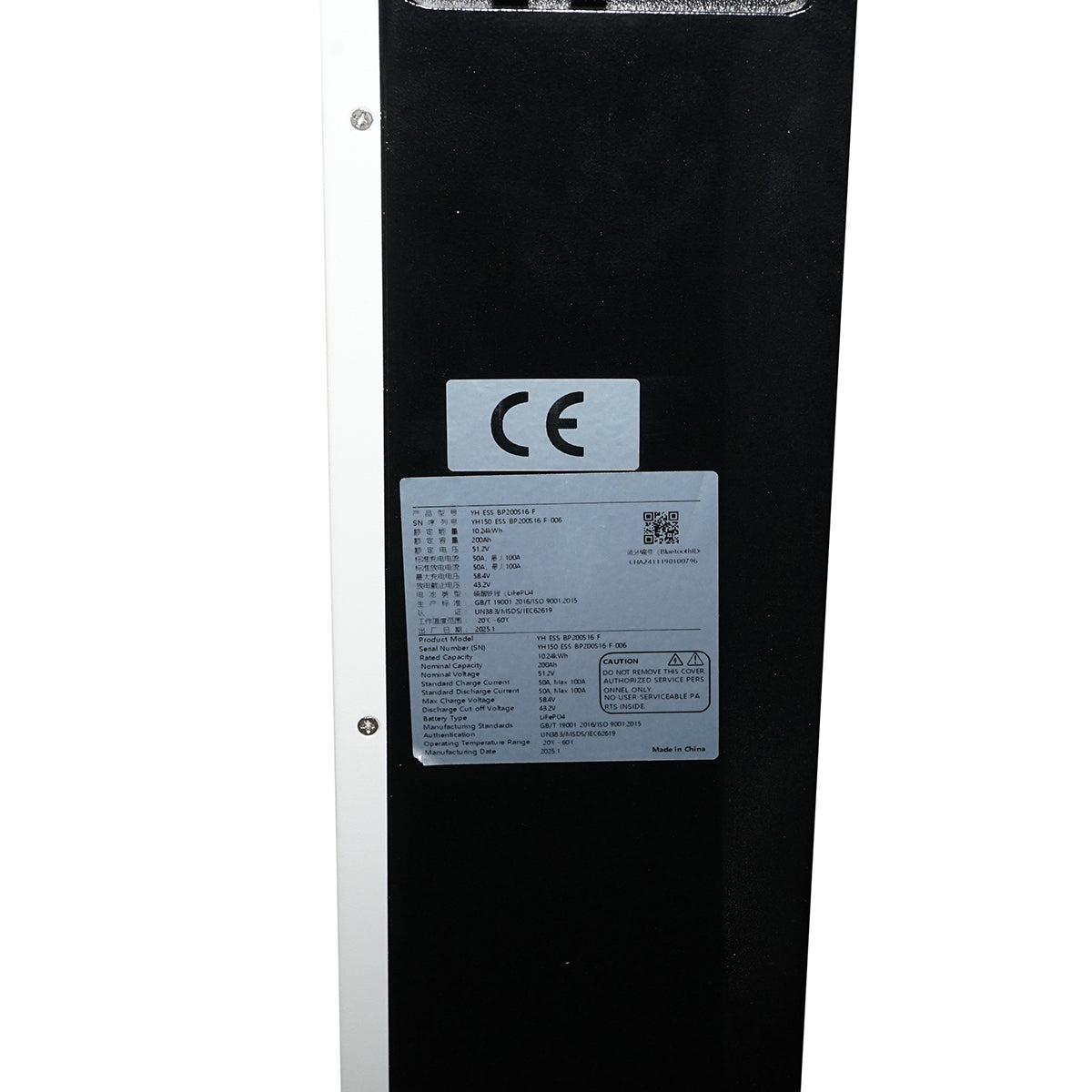 5 KW ON/OFF GRID hybrid solar inverter with integrated Li-ion LifePo4 51.2V, 200Ah battery, BMS, single-phase IP54