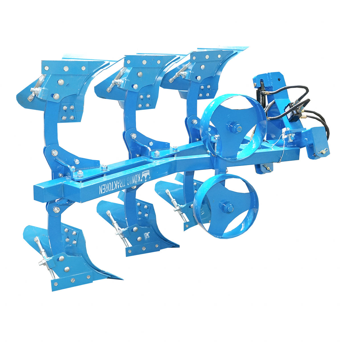 Agricultural plow with 3 reversible hydraulic bodies, full cormanes Konig Traktoren
