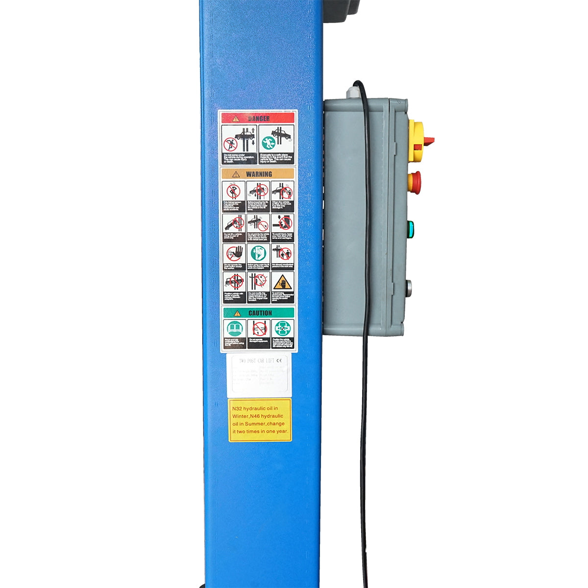 Car lift with 2 columns, lifting capacity 4 tons, 2.2KW, 220V
