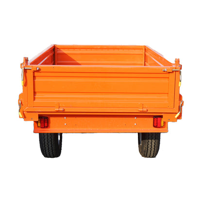 1-ton tipper trailer with electrical system, single axle, and 185R14 tires