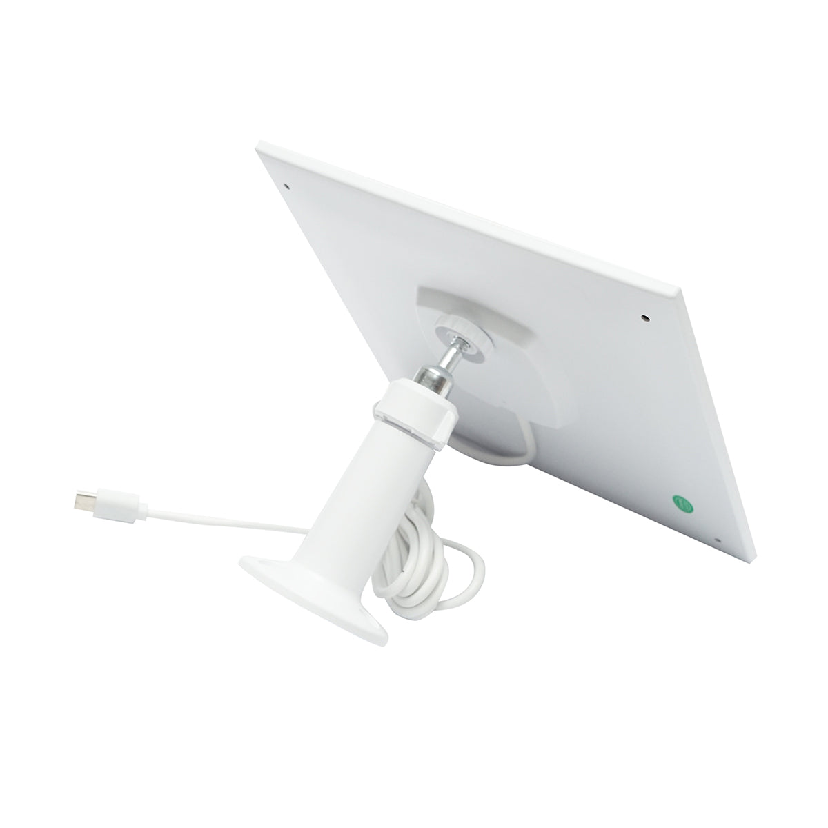 4 MP surveillance camera with 5W solar panel, fast charging 18650 battery, 2.4 GHz WIFI, 360-degree rotating PTZ with motion sensor, human detection PIR, alarm, night vision, and iCSee app.