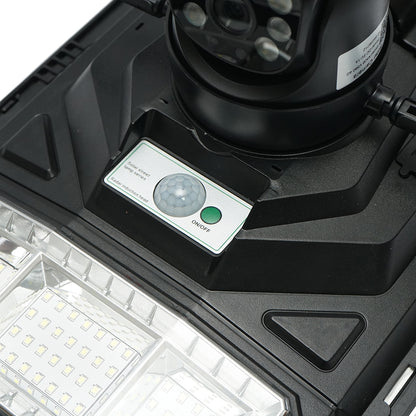 LED solar lamp 450W, 4 MP AI surveillance camera, WIFI, 4G SIM with 24W solar panel, LifePo4 18Ah battery, 360-degree rotation, night vision, human detection, V380 Pro application
