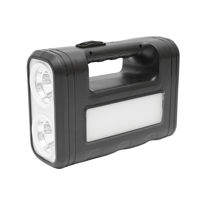 Portable LED lighting kit with 3 bulbs/projector, solar panel, and 6V, 4.5Ah battery for fishing camping GD-8017