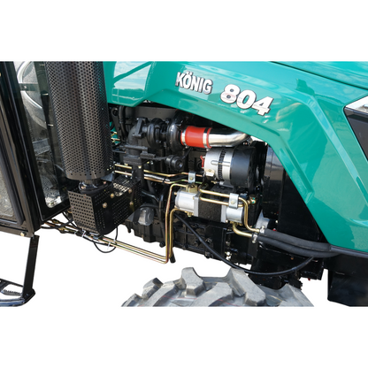 80HP tractor with closed cabin, YTO turbo engine, wheels 8.3-20/12.4-28 KONIG 804