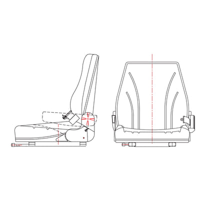 Universal tractor or forklift seat