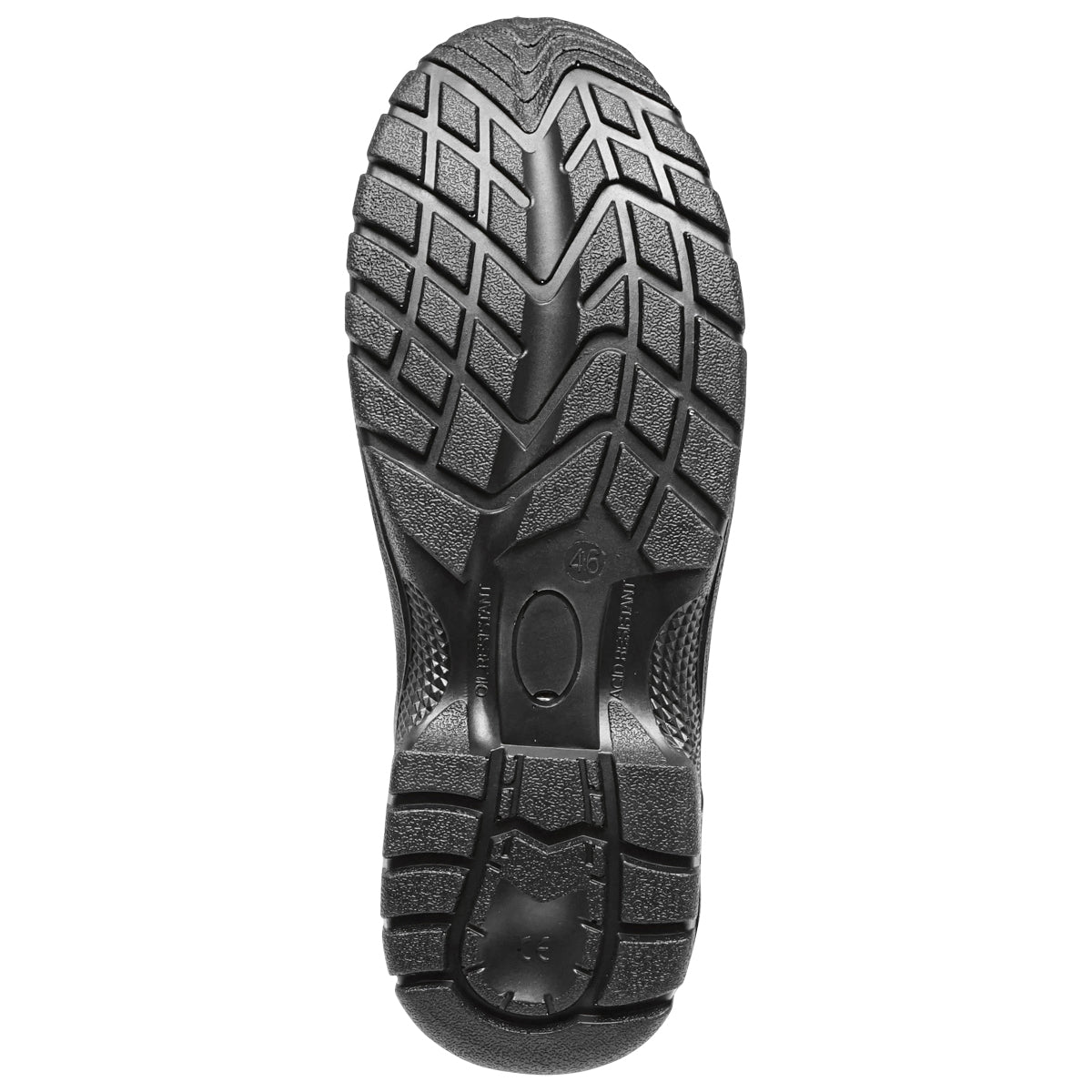 Size 46 safety boots with toe cap and steel sole insert 5001