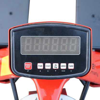 Manual pallet truck 2T with electronic scale and silicone wheel Breckner Germany