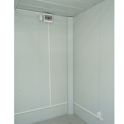 Container house type 600x300x290cm with 2 windows, simple door and electrical installation