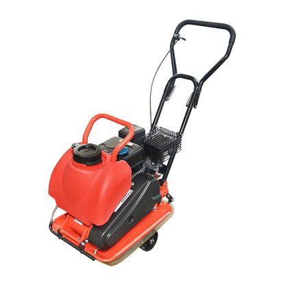 C90-B plate compactor with a working surface of 540x420mm, standard euro 5 engine, 196CC/6.5HP, 5500 RPM, 80Kg with Breckner Germany water tank.