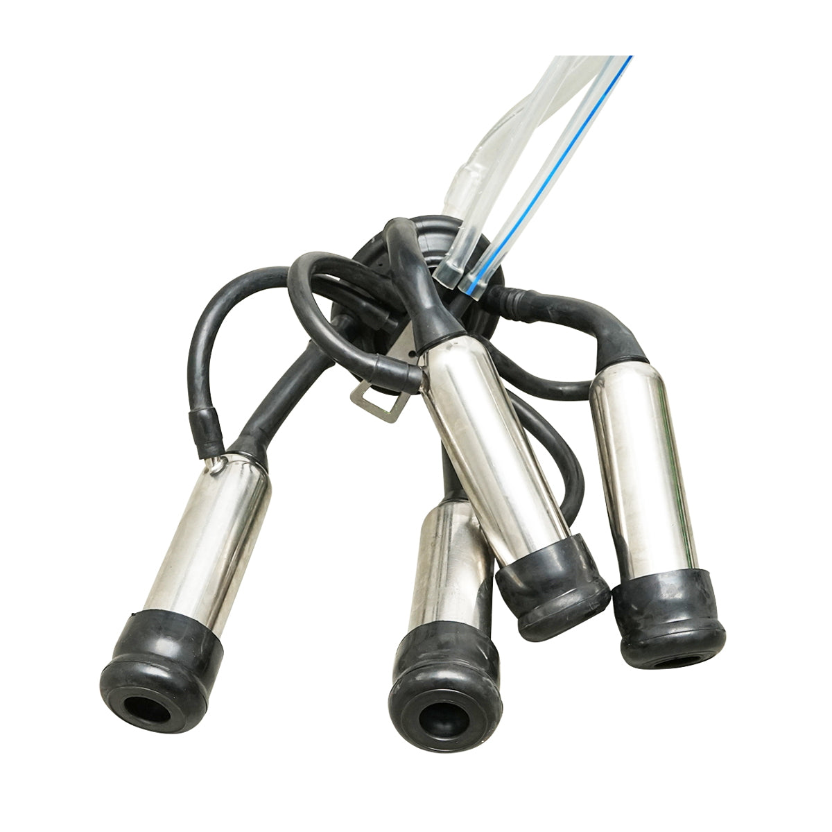 Milk milking machine for 2 cows with a 40L stainless steel bottle, vacuum reservoir Breckner Germany