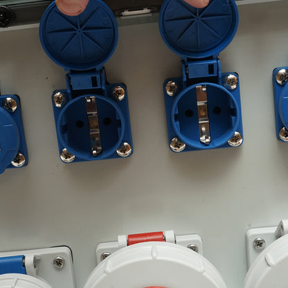 Group socket panel for site organization 4x230V/16A, 2x400V/32A, 1x250V/16A, 12 modules 400x300x186mm IP67 SUNTREE