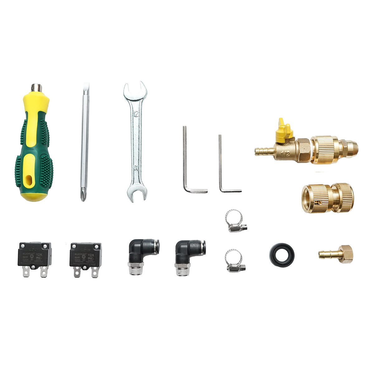Solar panel cleaning system with 2 brushes, 24V/26Ah battery and arm up to 7.5 m
