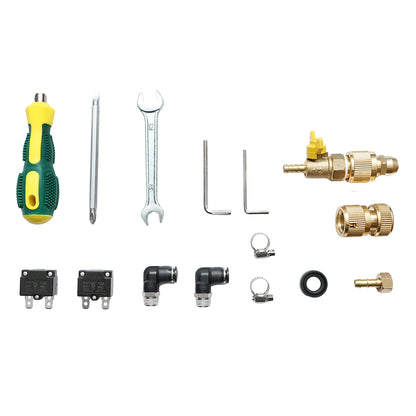 Solar panel cleaning system with 2 brushes, 24V/26Ah battery and arm up to 7.5 m