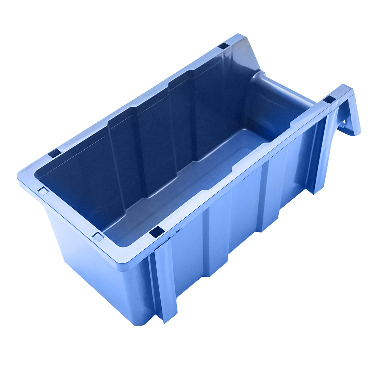Stand with 16 storage/organization boxes, blue plastic box, 680x510x1100mm