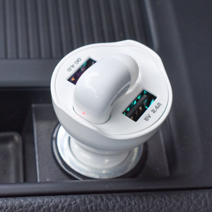 Bluetooth headset with car charger type cigarette lighter