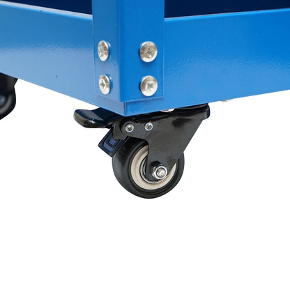 Metal cart on wheels with 3 shelves and tool holders 660x360x730mm