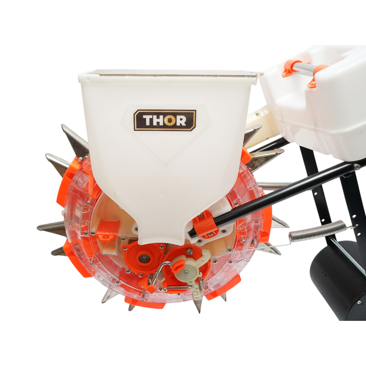 Manual sowing machine with 7 teeth, sowing depth 8cm, seed tank 4L, fertilization box 12L THOR