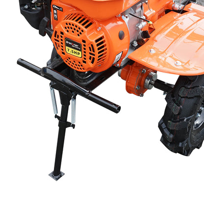 7.5 HP tiller with a mower, 4-stroke gasoline engine, 2+1 speeds, gear transmission, working width 100cm, wheels 4.00-8 Breckner Germany