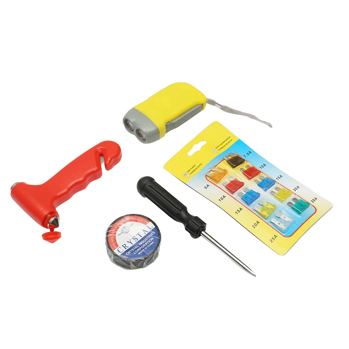 Car safety kit with emergency necessities 10 pieces Breckner Germany