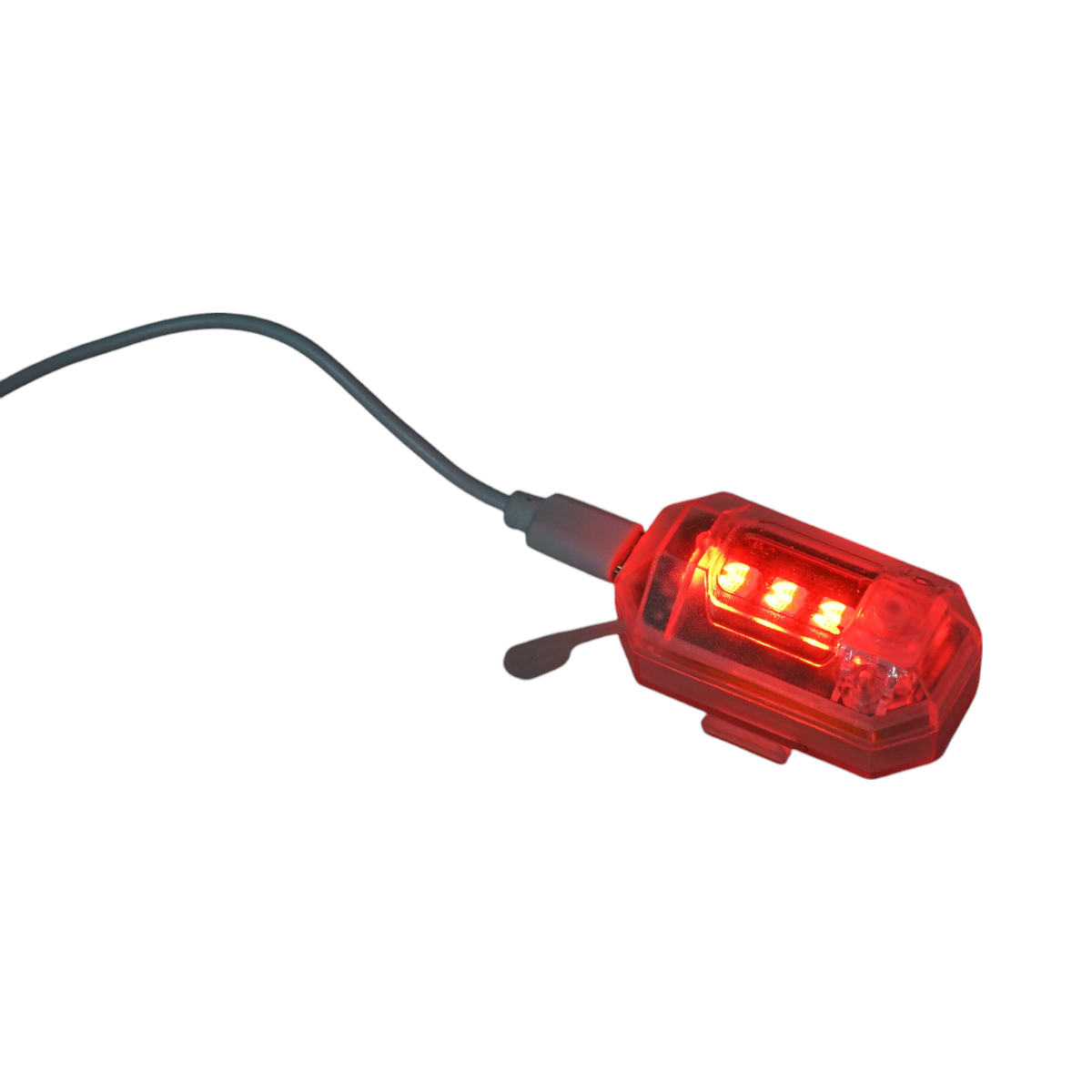 RGB strobe LED lamp with remote control, 10 modes, 8 colors, 150mAh lithium rechargeable USB-C battery IP65