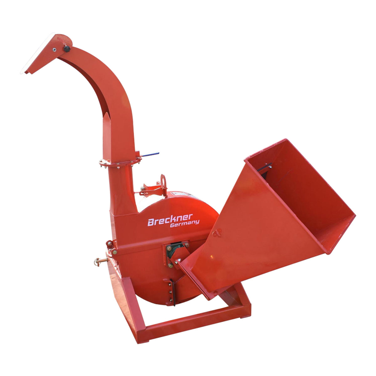 Branch shredder with PTO power take-off, required power 18-50 HP, maximum log diameter 100 mm, hopper 400x420x600 mm Breckner Germany