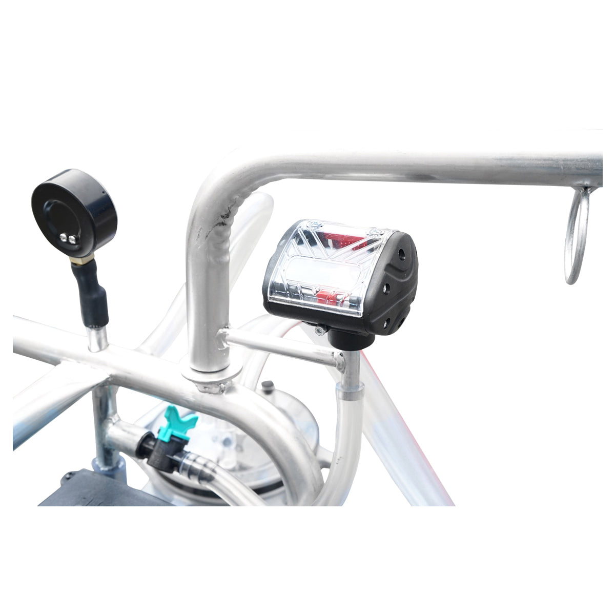 Cow milking machine with 160cc collecting group, galvanized chassis, 30L aluminum tank, 1 station Breckner Germany