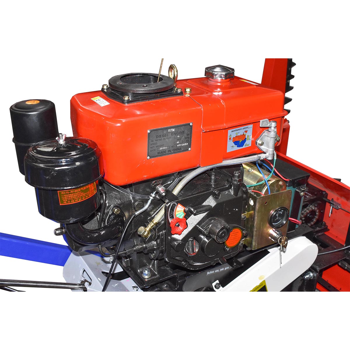 Diesel tiller 6HP with combined mower working width of 1000mm Baisan