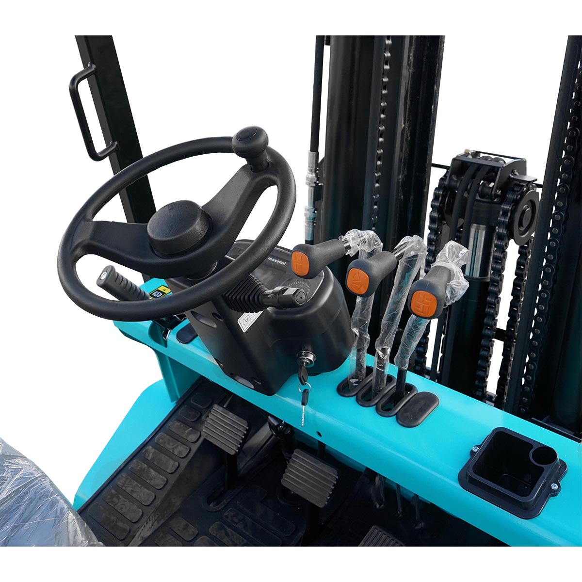 3-ton forklift with lateral translation, triplex, 4.5M lift cylinder for container
