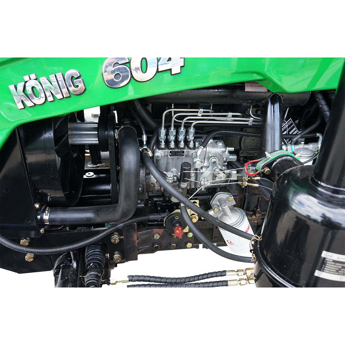 60HP Hanwo E3 tractor with cab, Xinchai III engine with wheels 8.3-20/12.4-28 Konig Traktoren 604