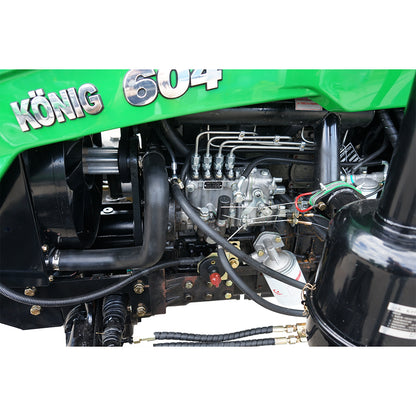 60HP Hanwo E3 tractor with cab, Xinchai III engine with wheels 8.3-20/12.4-28 Konig Traktoren 604