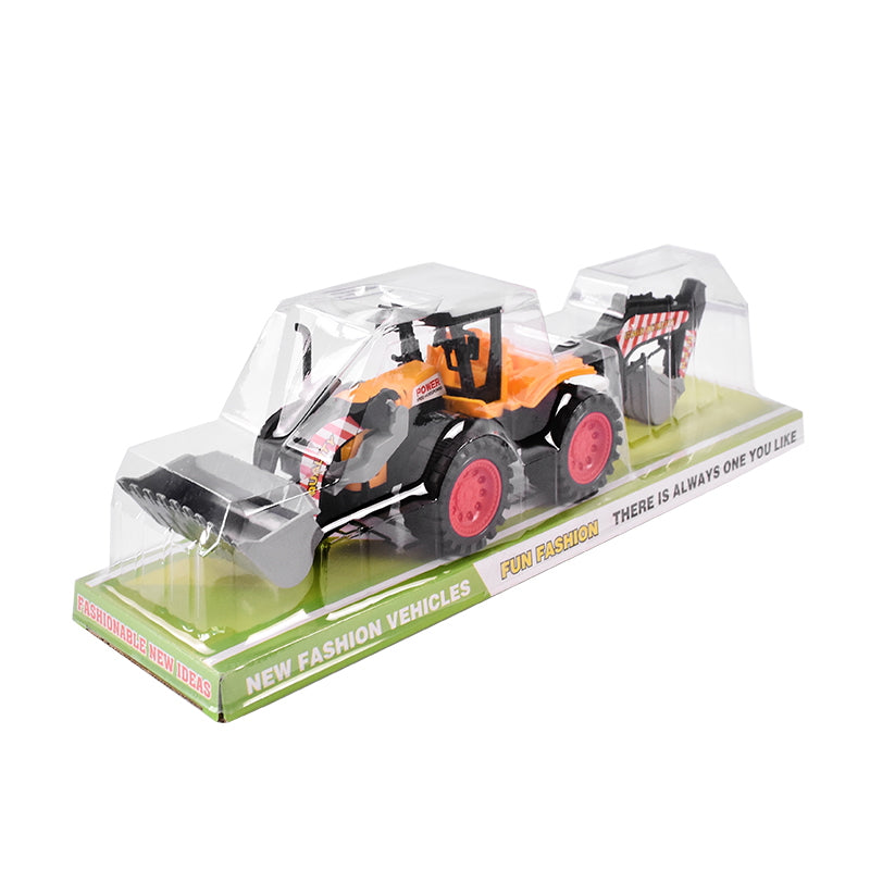 Front loader toy with backhoe arm