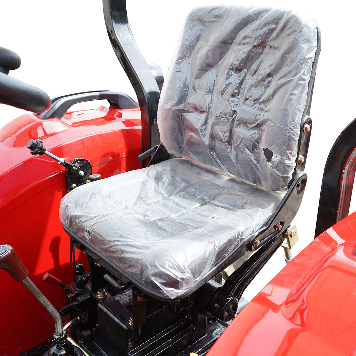 25 HP 4x4 tractor, red with a semi-cab, series 244