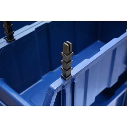 Stand with 13 storage/organization boxes, blue plastic box, 510x400x1000mm