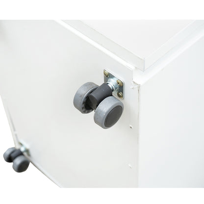 Classifier, metal filing cabinet 2 drawers with wheels 560x340x480mm, RAL7035 Breckner Germany